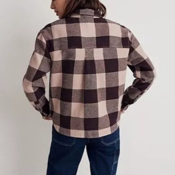 Madewell Waffle Half-Zip Popover Shirt Sz.XS Brown - Picture 2 of 6